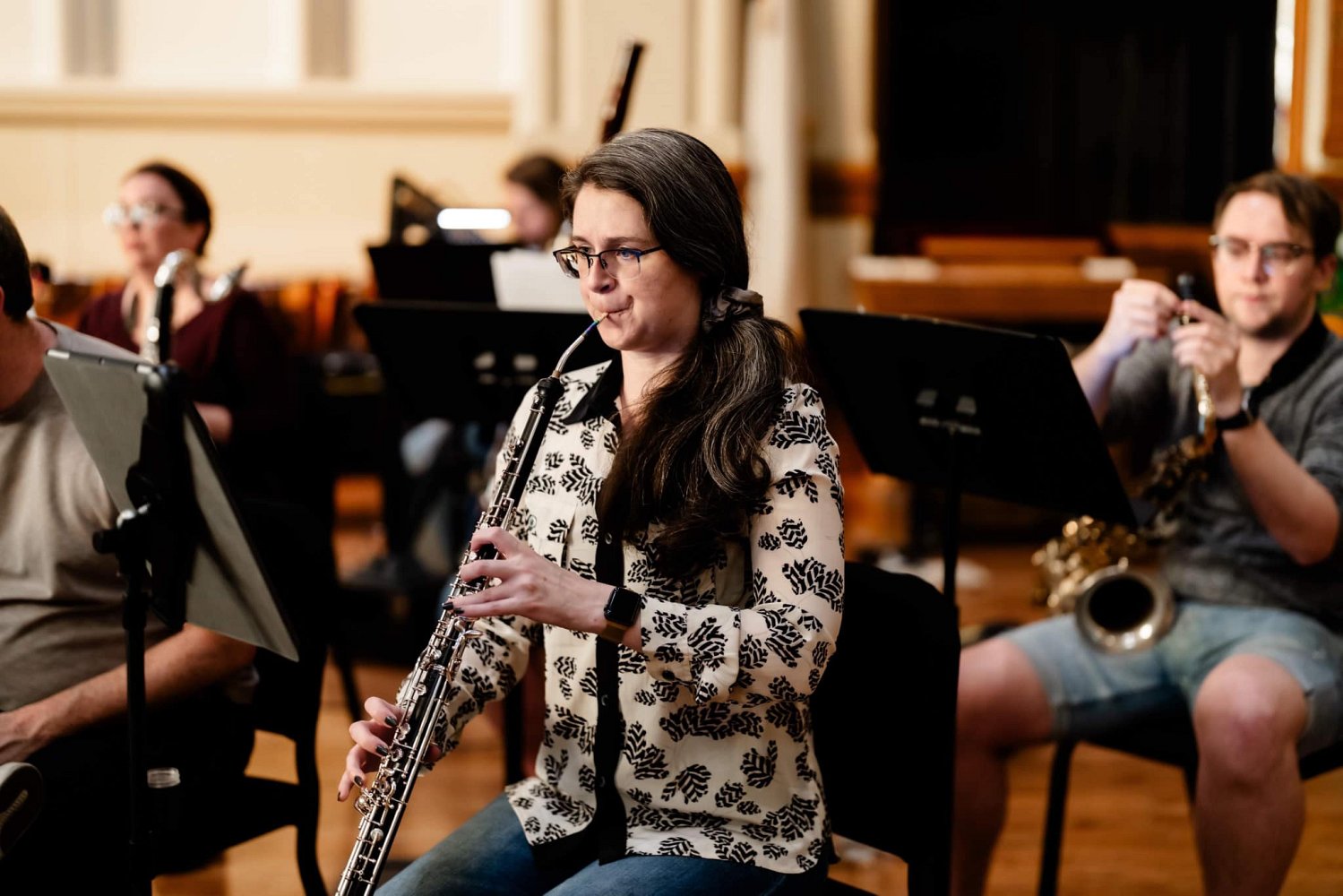 Jenny Lindberg playing English horn with Denver Rock Orchestra, 2023