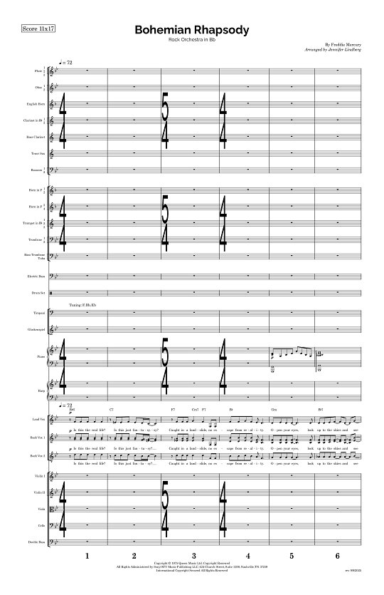 Bohemian Rhapsody for Rock Orchestra sheet music