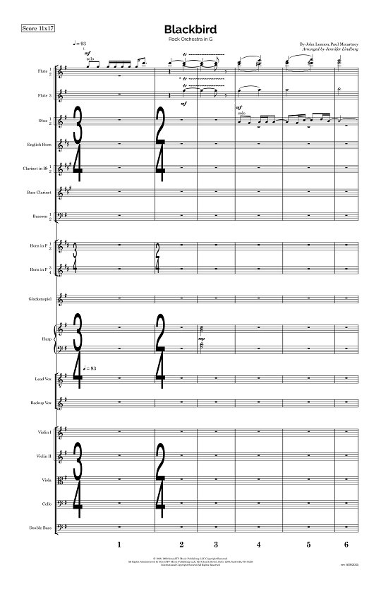 Blackbird for Rock Orchestra sheet music