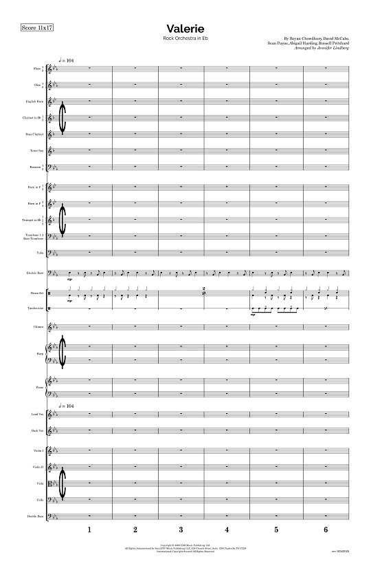 Valerie for Rock Orchestra sheet music