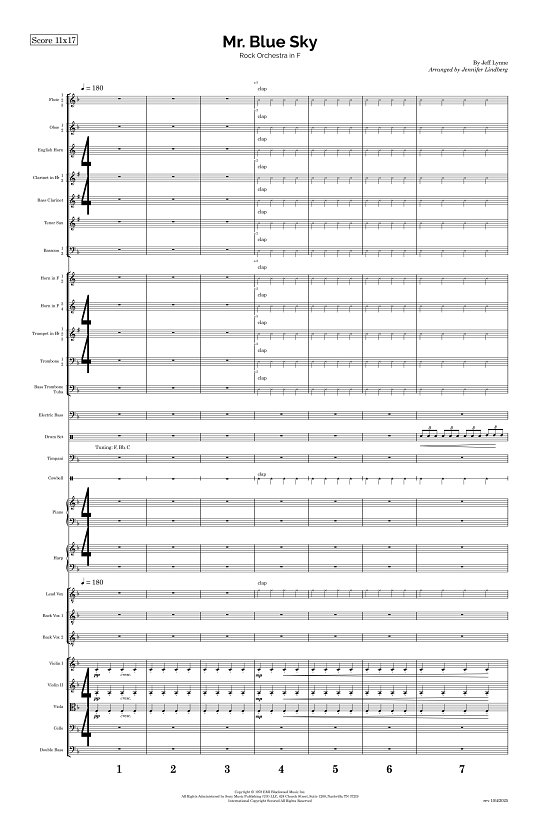 Mr. Blue Sky for Rock Orchestra sheet music