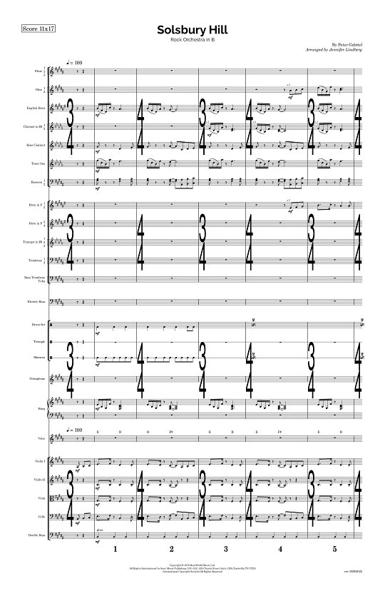 Solsbury Hill for Rock Orchestra sheet music