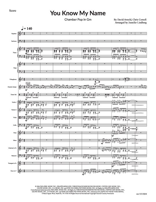 You Know My Name for Chamber Ensemble sheet music