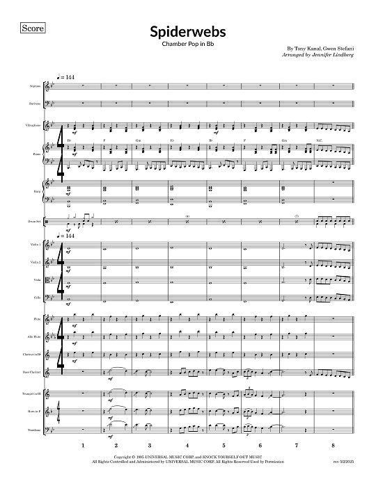 Spiderwebs for Chamber Ensemble sheet music