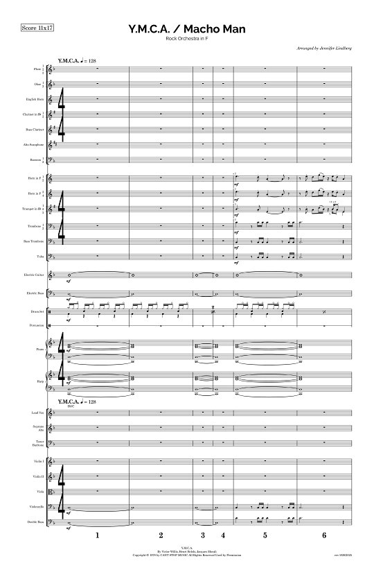 Y.M.C.A. x Macho Man for Rock Orchestra sheet music