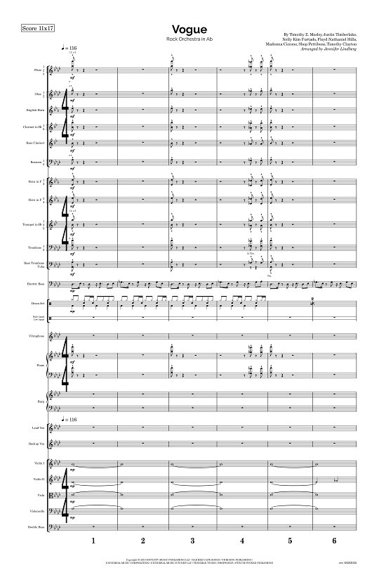 Vogue for Rock Orchestra sheet music