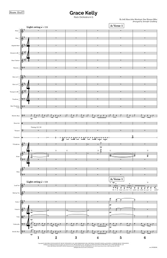 Grace Kelly for Rock Orchestra sheet music