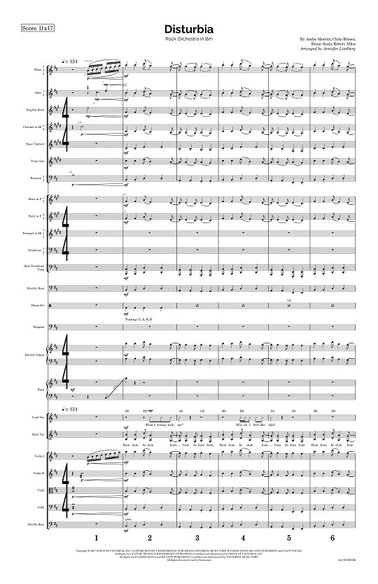 Disturbia for Rock Orchestra sheet music