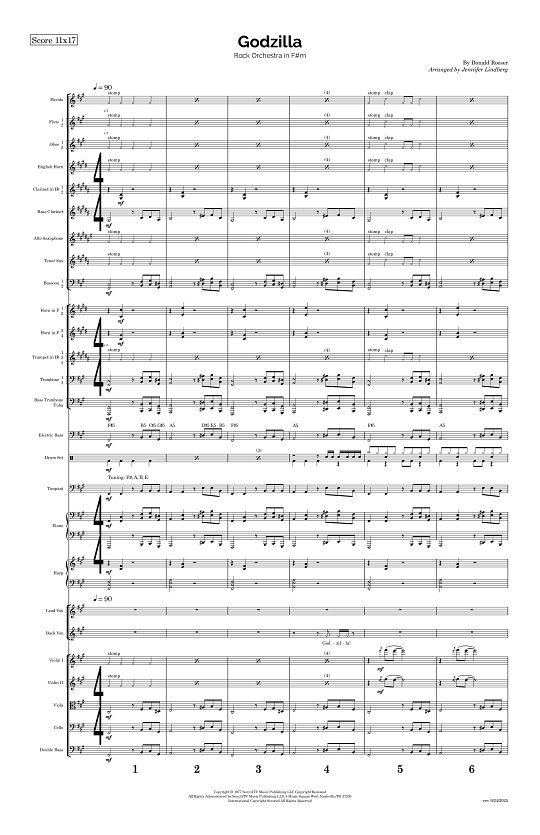 Godzilla for Rock Orchestra sheet music
