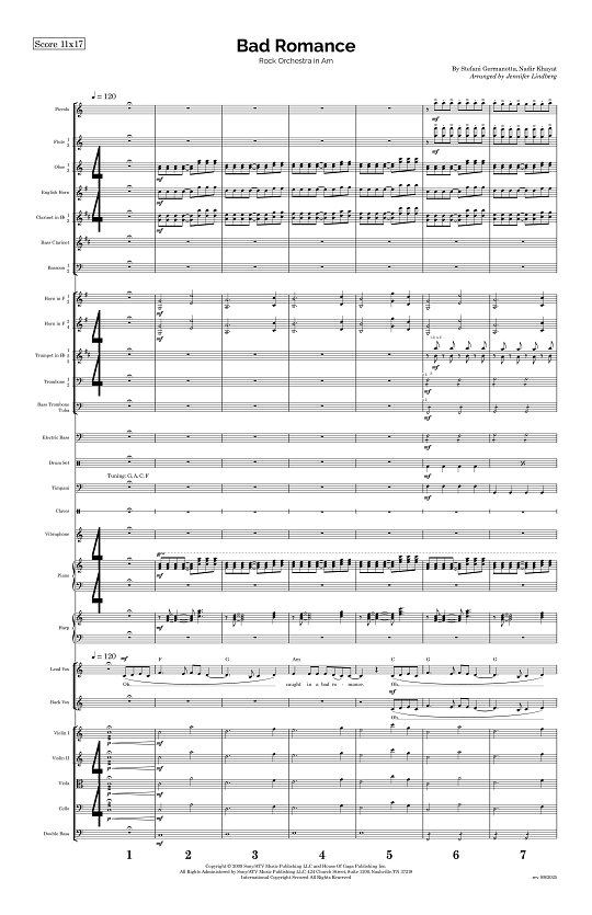 Bad Romance for Rock Orchestra sheet music
