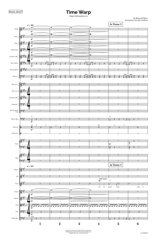 Time Warp for Rock Orchestra sheet music