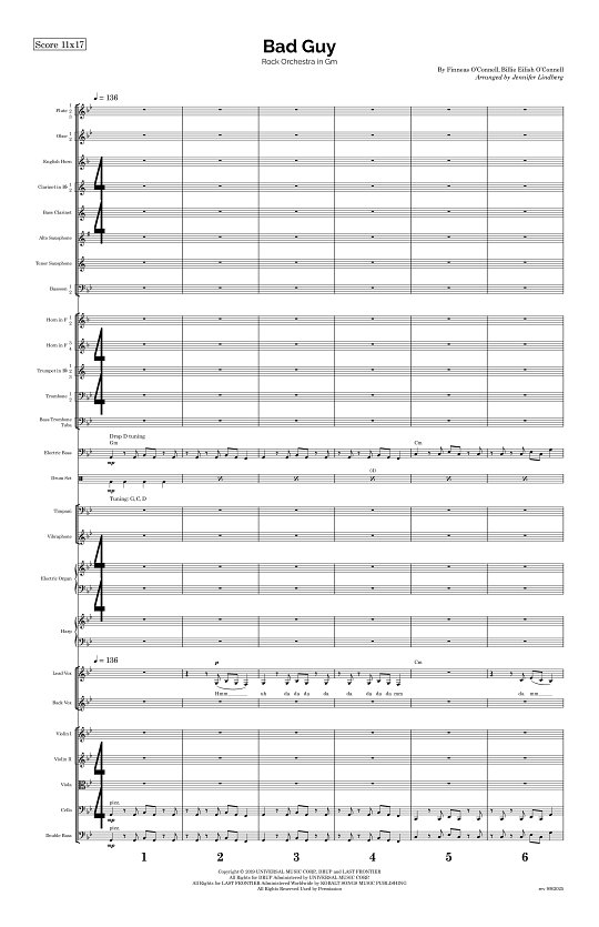 Bad Guy for Rock Orchestra sheet music