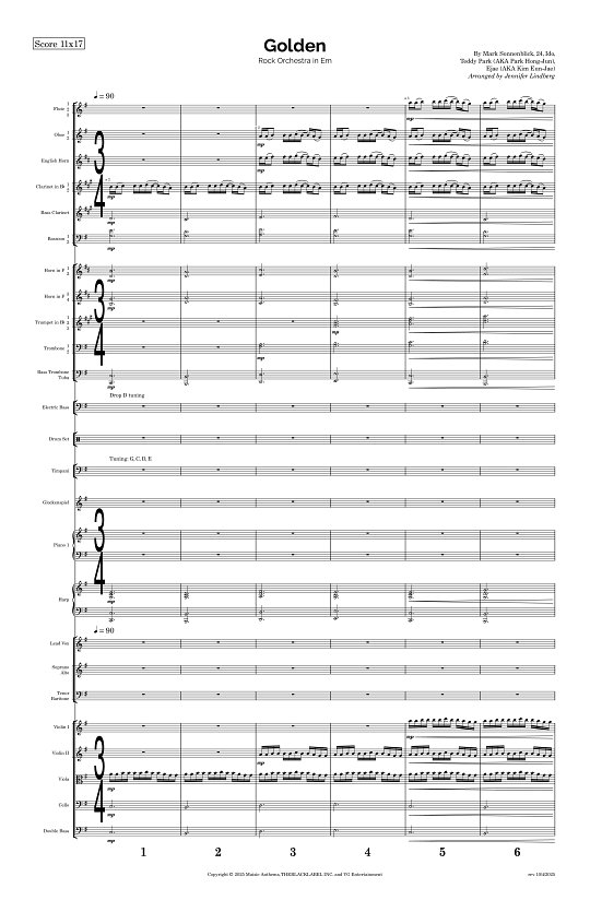 Golden for Rock Orchestra sheet music