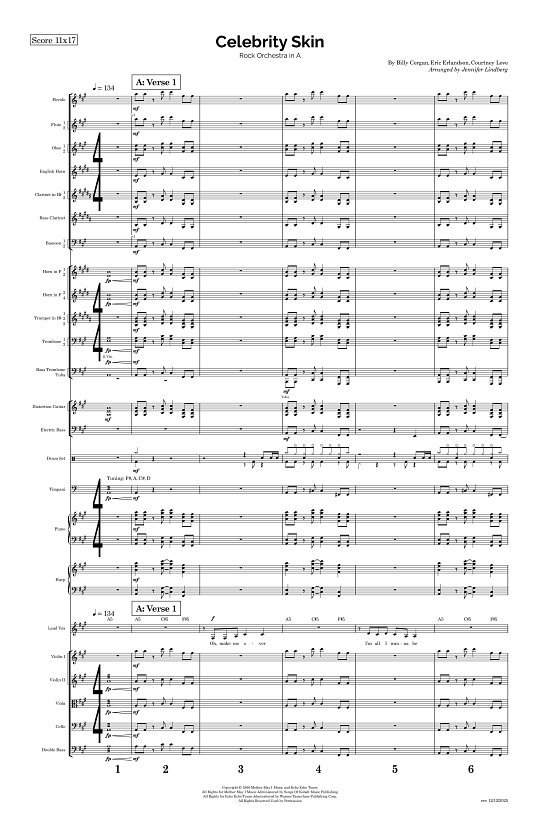 Celebrity Skin for Rock Orchestra sheet music