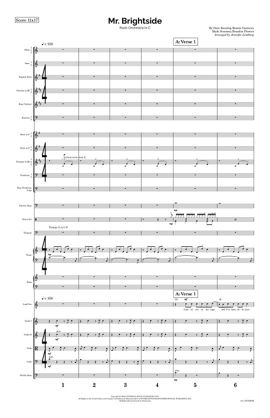 Mr. Brightside for Rock Orchestra sheet music