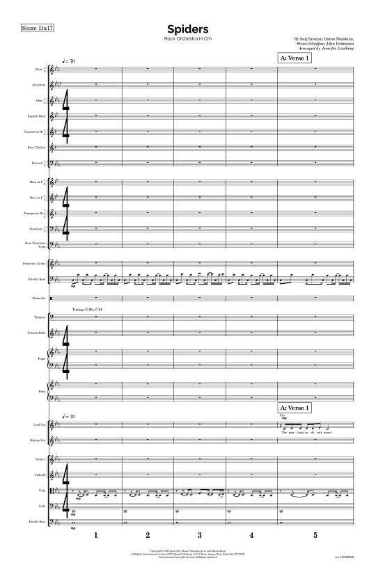 Spiders for Rock Orchestra sheet music