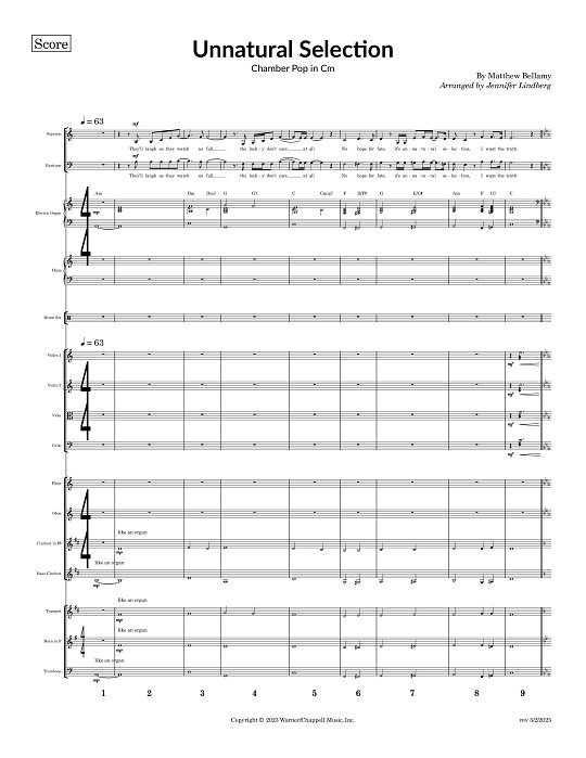 Unnatural Selection for Chamber Ensemble sheet music