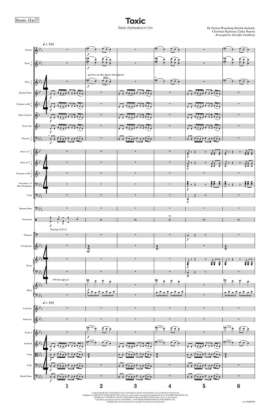 Toxic for Rock Orchestra sheet music