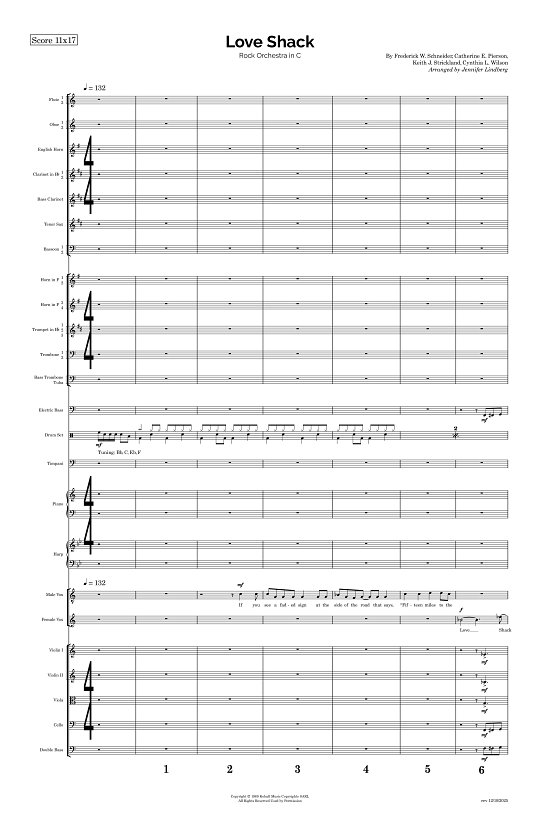 Love Shack for Rock Orchestra sheet music