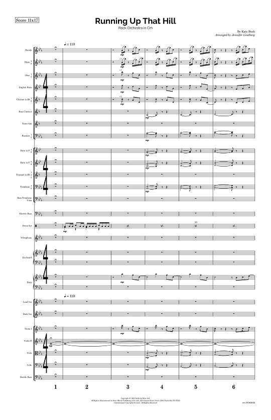 Running Up That Hill for Rock Orchestra sheet music