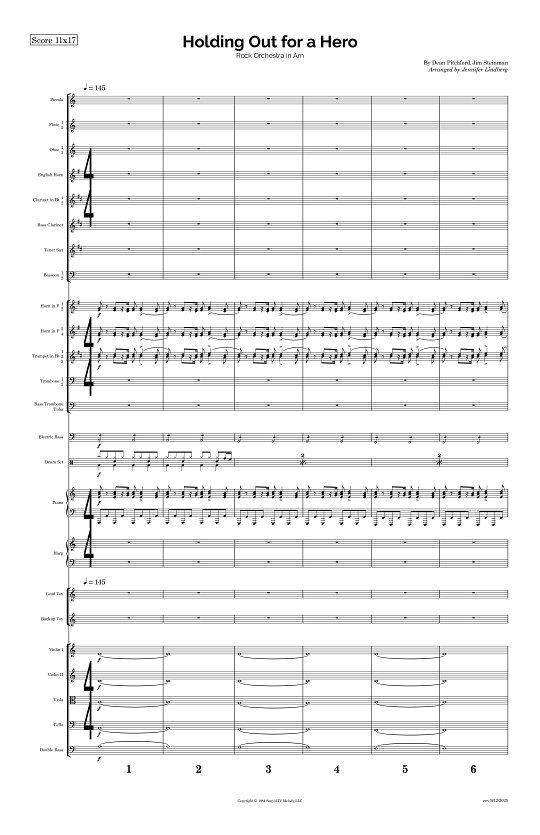 Holding Out for a Hero for Rock Orchestra sheet music