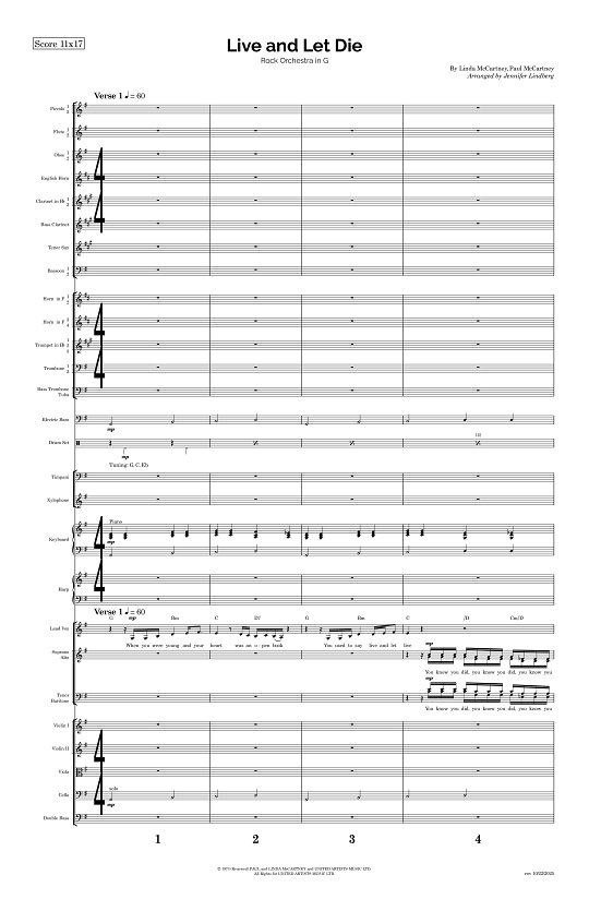 Live and Let Die for Rock Orchestra sheet music
