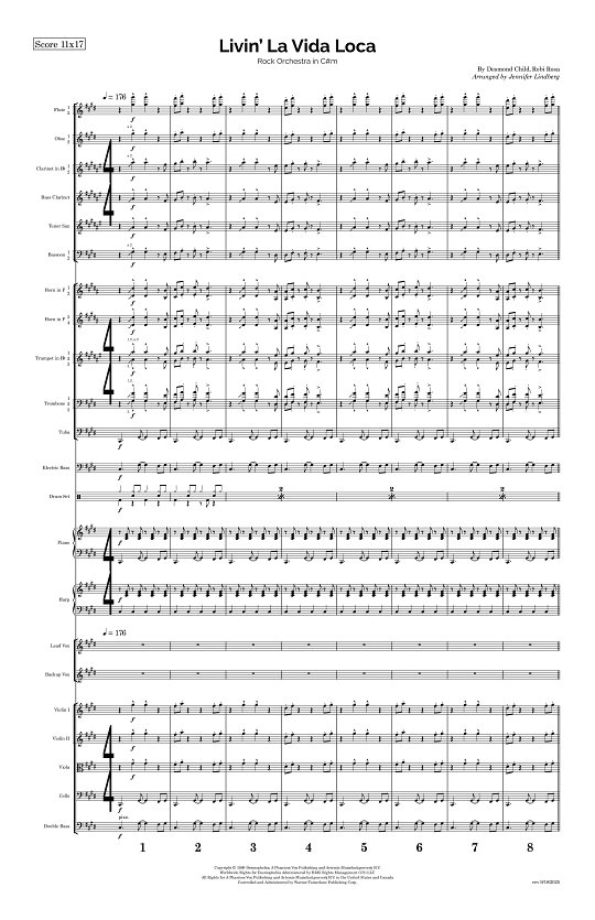 Livin' La Vida Loca for Rock Orchestra sheet music