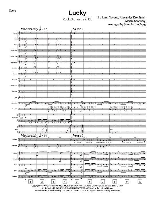 Lucky for Rock Orchestra sheet music