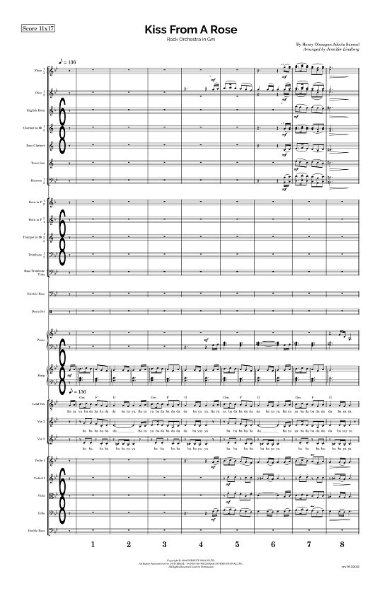 Kiss From A Rose for Rock Orchestra sheet music