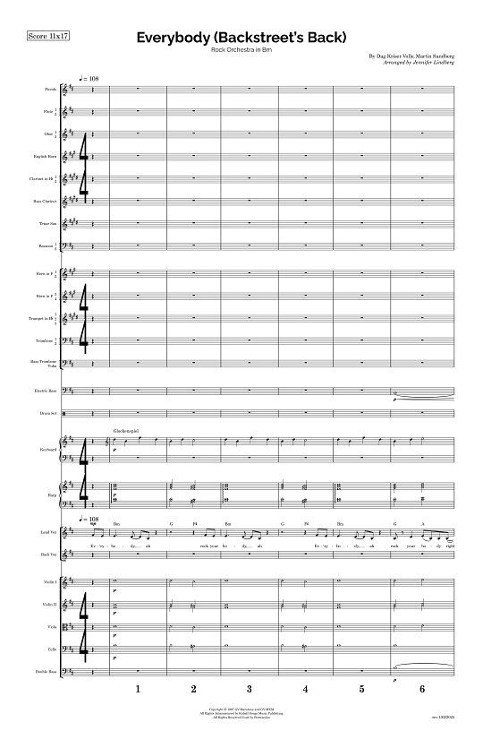 Everybody (Backstreet's Back) for Rock Orchestra sheet music