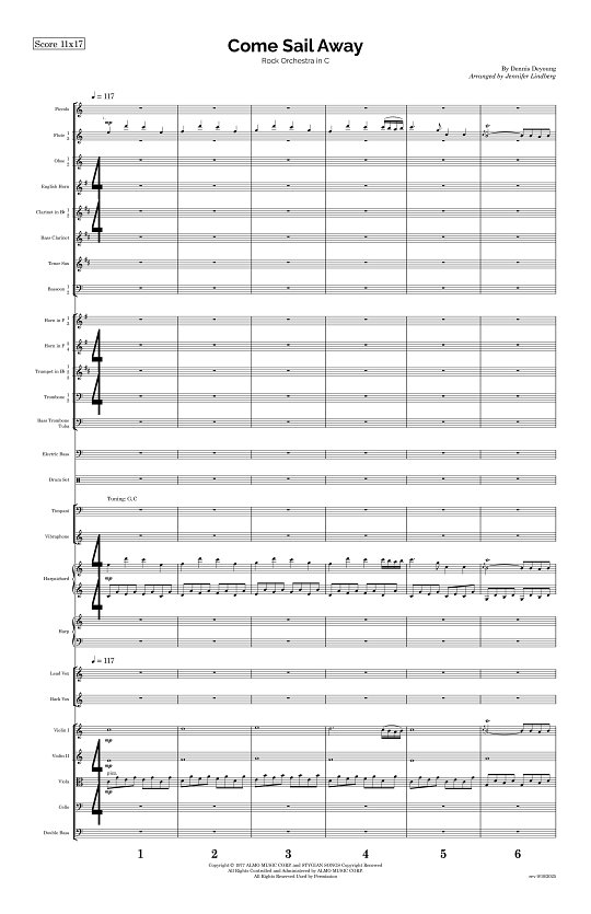 Come Sail Away for Rock Orchestra sheet music