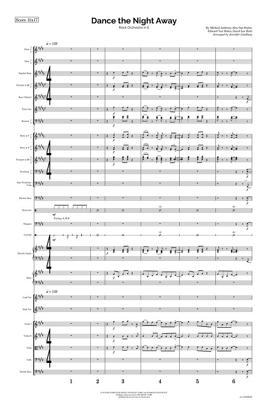 Dance The Night Away for Rock Orchestra sheet music