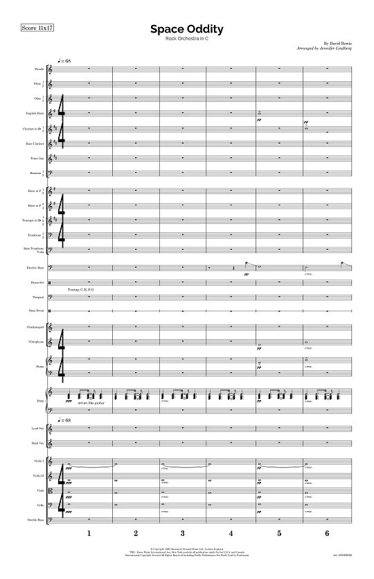 Space Oddity for Rock Orchestra sheet music