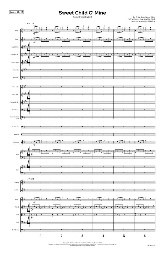 Sweet Child O' Mine for Rock Orchestra sheet music