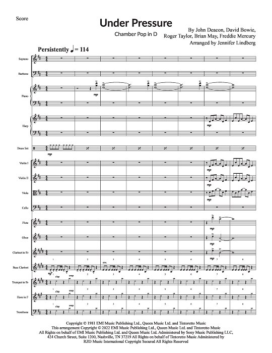 Under Pressure for Chamber Ensemble sheet music