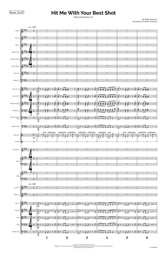 Hit Me With Your Best Shot for Rock Orchestra sheet music