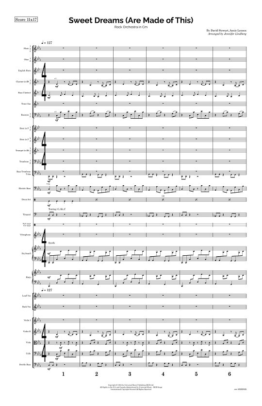 Sweet Dreams (Are Made of This) for Rock Orchestra sheet music