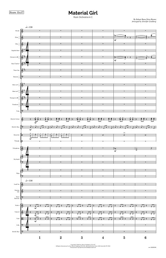 Material Girl for Rock Orchestra sheet music