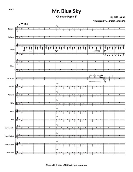 Mr. Blue Sky for Chamber Ensemble sheet music