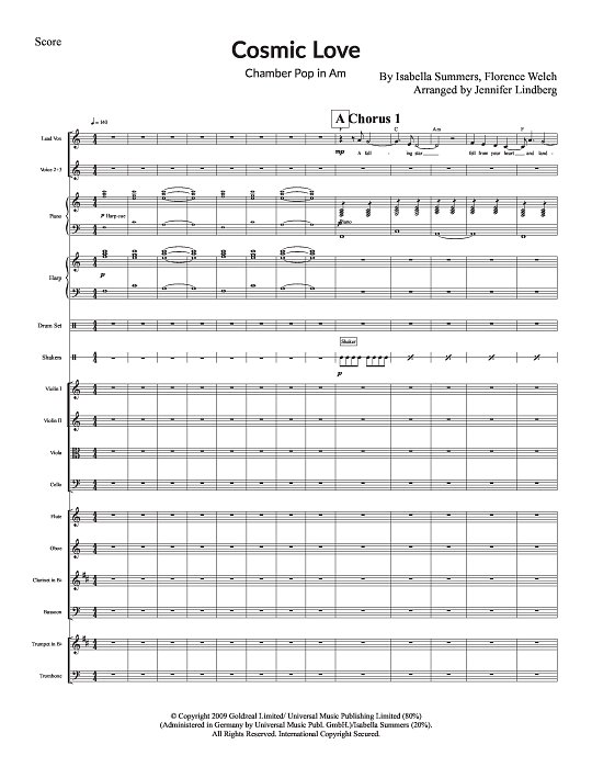 Cosmic Love for Chamber Ensemble sheet music