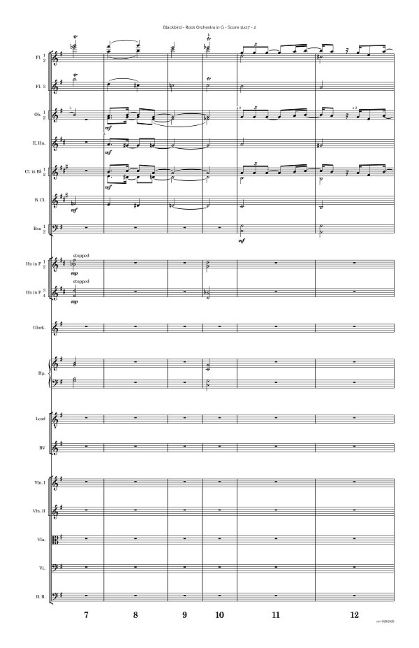Blackbird for Rock Orchestra sheet music, page 2