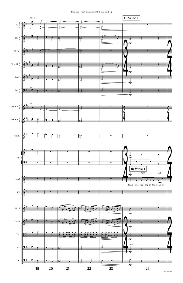 Blackbird for Rock Orchestra sheet music, page 4