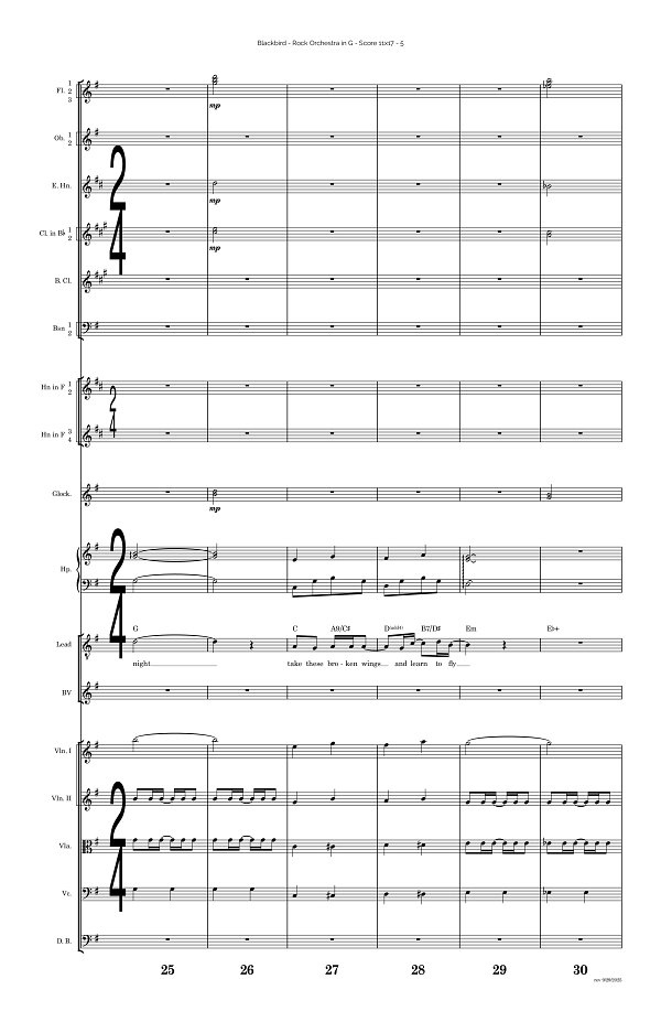 Blackbird for Rock Orchestra sheet music, page 5