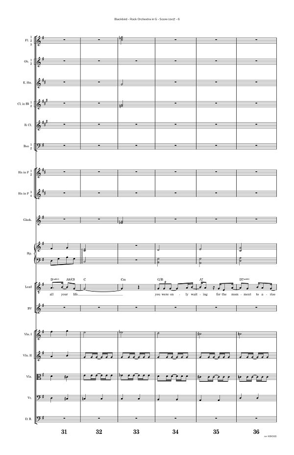 Blackbird for Rock Orchestra sheet music, page 6