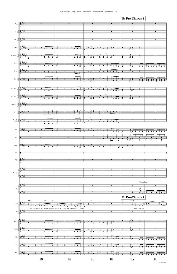 I Believe In A Thing Called Love for Rock Orchestra sheet music, page 3