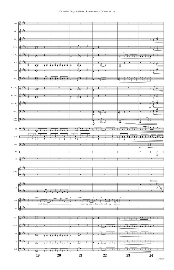 I Believe In A Thing Called Love for Rock Orchestra sheet music, page 4