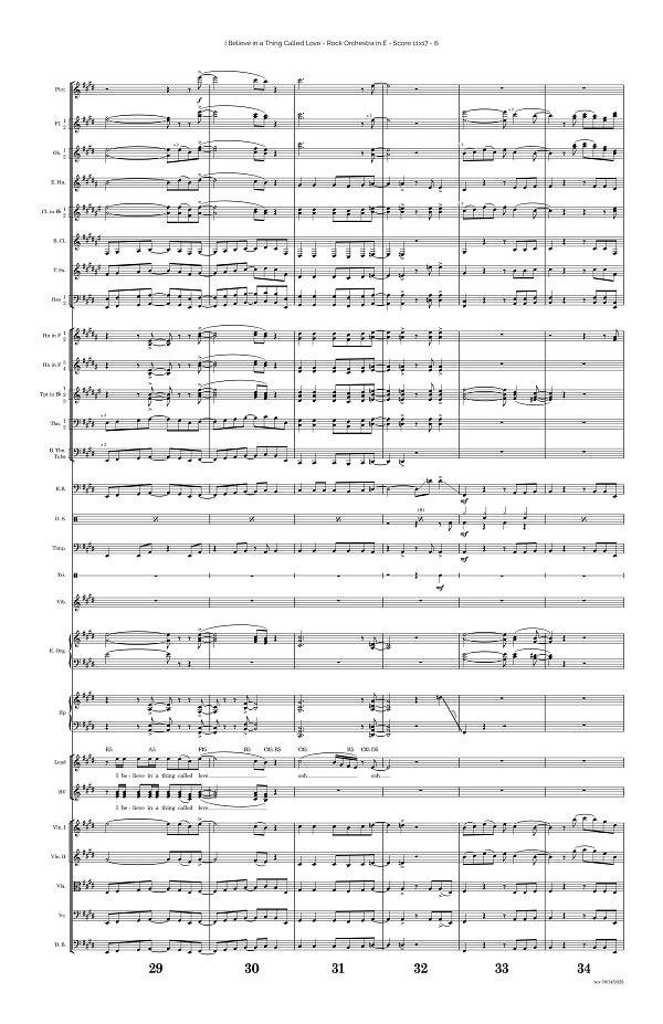 I Believe In A Thing Called Love for Rock Orchestra sheet music, page 6
