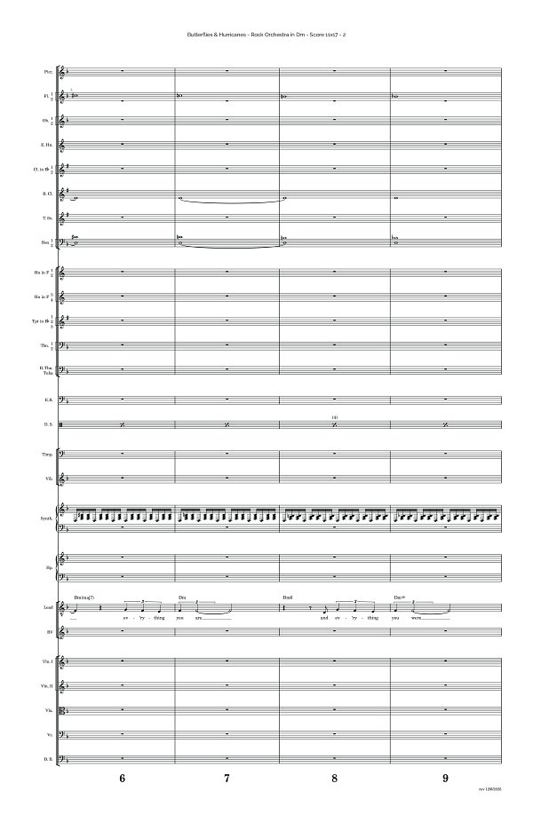 Butterflies & Hurricanes for Rock Orchestra sheet music, page 2