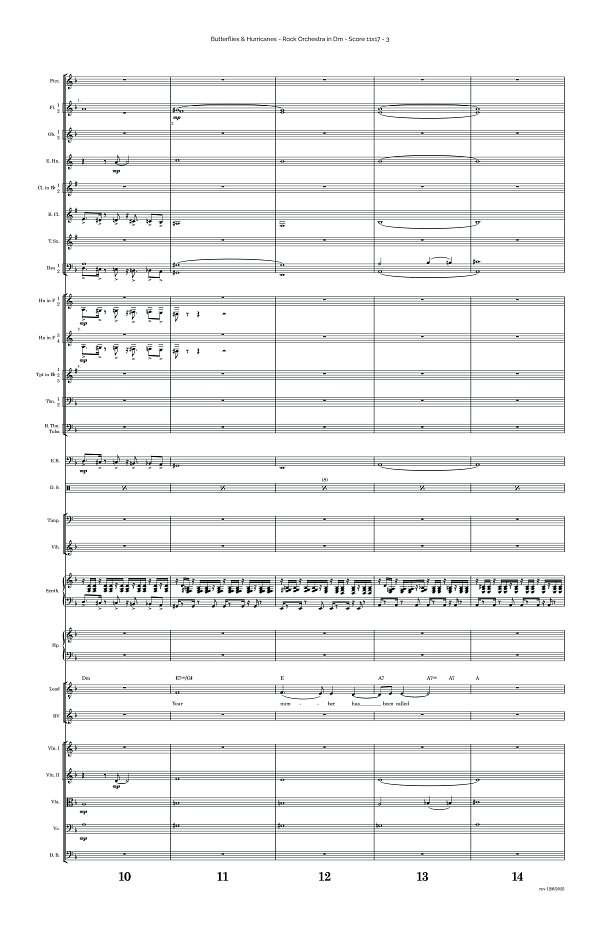 Butterflies & Hurricanes for Rock Orchestra sheet music, page 3