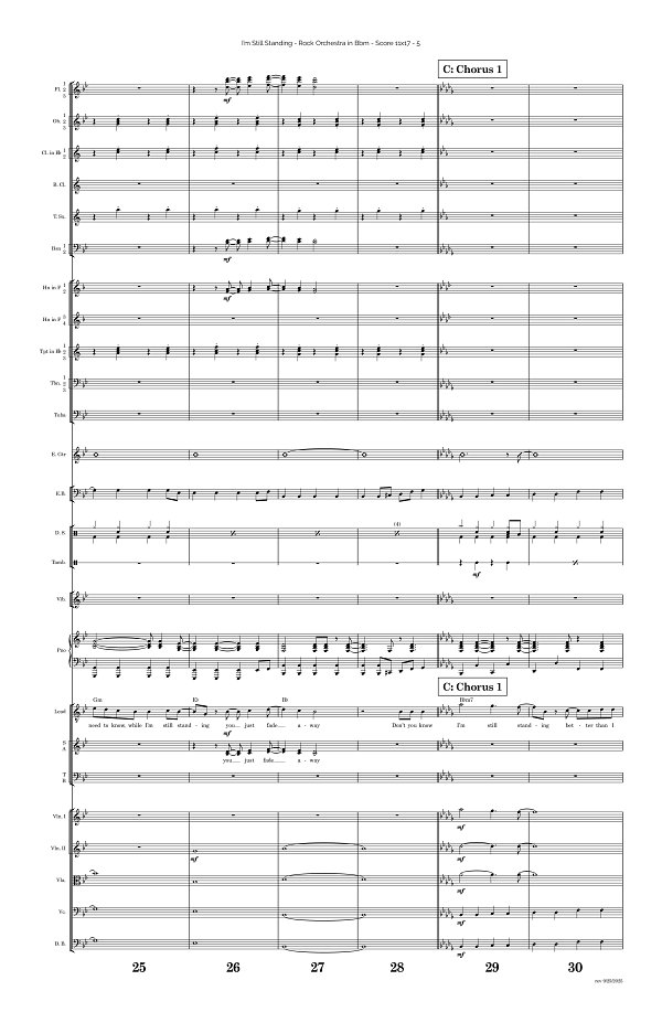 I'm Still Standing for Rock Orchestra sheet music, page 5